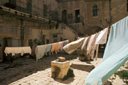 A 19th century courtyard in one of the Jewish neighborhoods outside the Old City